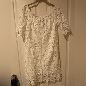 White off-the-shoulder dress